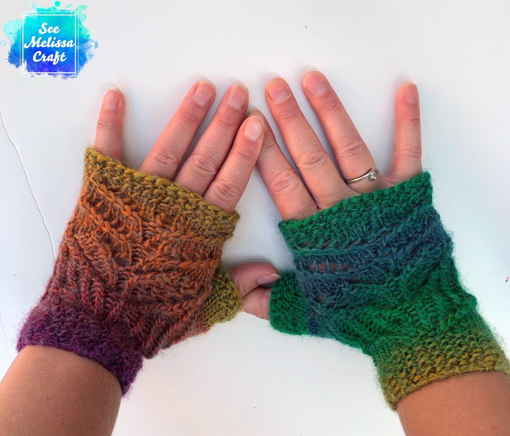 Backs of Pixie fingerless gloves